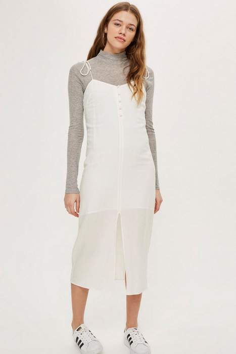 slip dress and t shirt