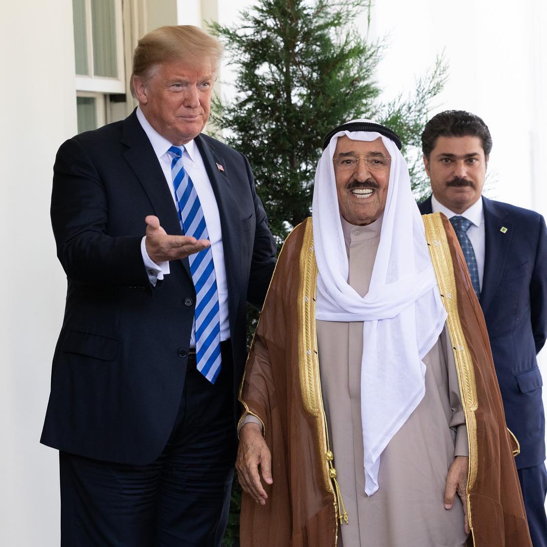 American President Donald J. Trump is awarding the Legion of Merit, Degree  Chief Commander to Kuwaiti Amir - TimesKuwait